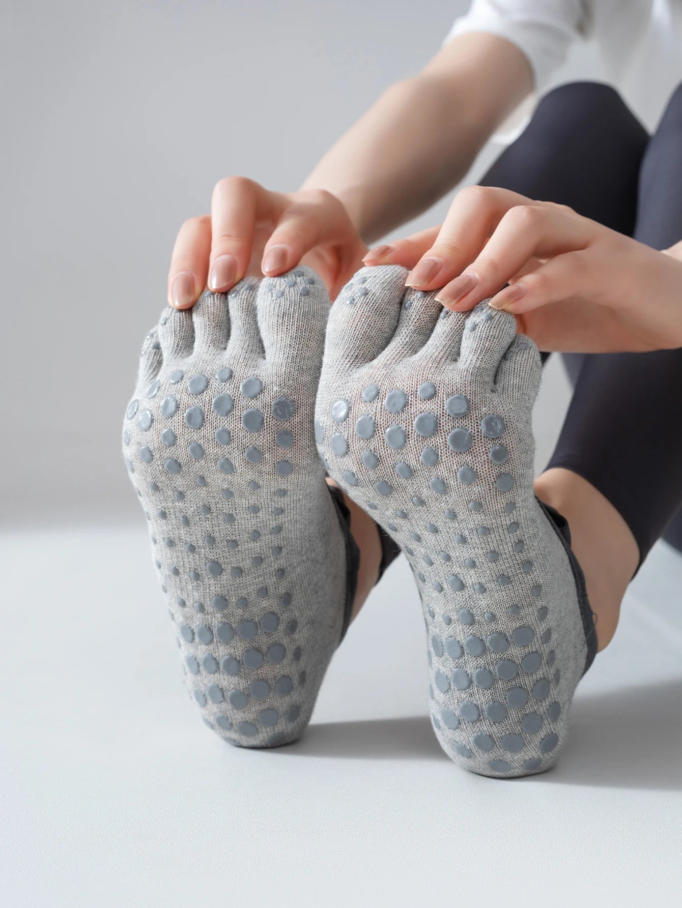 Women's five finger socks, professional anti slip yoga socks