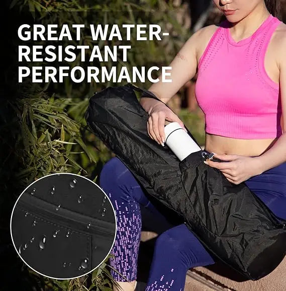 Yoga Mat Bag with Water Bottle Pocket & Wet Storage