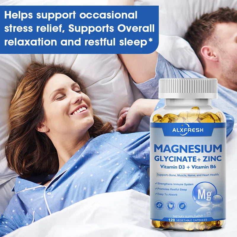 Magnesium+Zinc D3: Brain, Sleep & Focus Boost 500mg