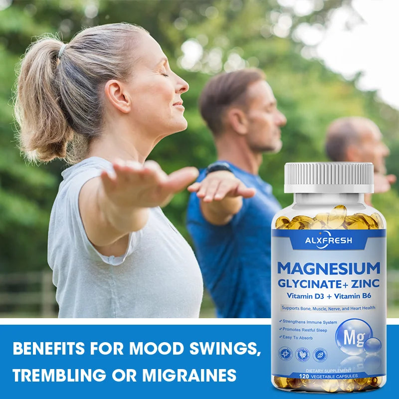 Magnesium+Zinc D3: Brain, Sleep & Focus Boost 500mg
