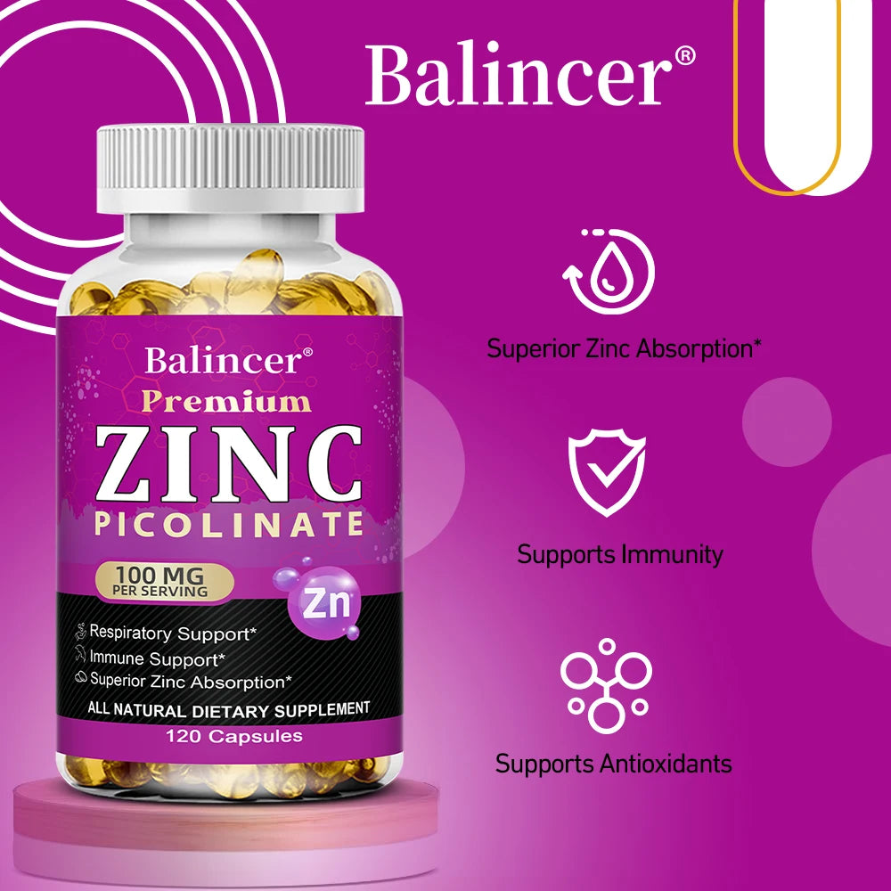 ZincBoost 100: Immune, Sleep & Energy Support Capsules