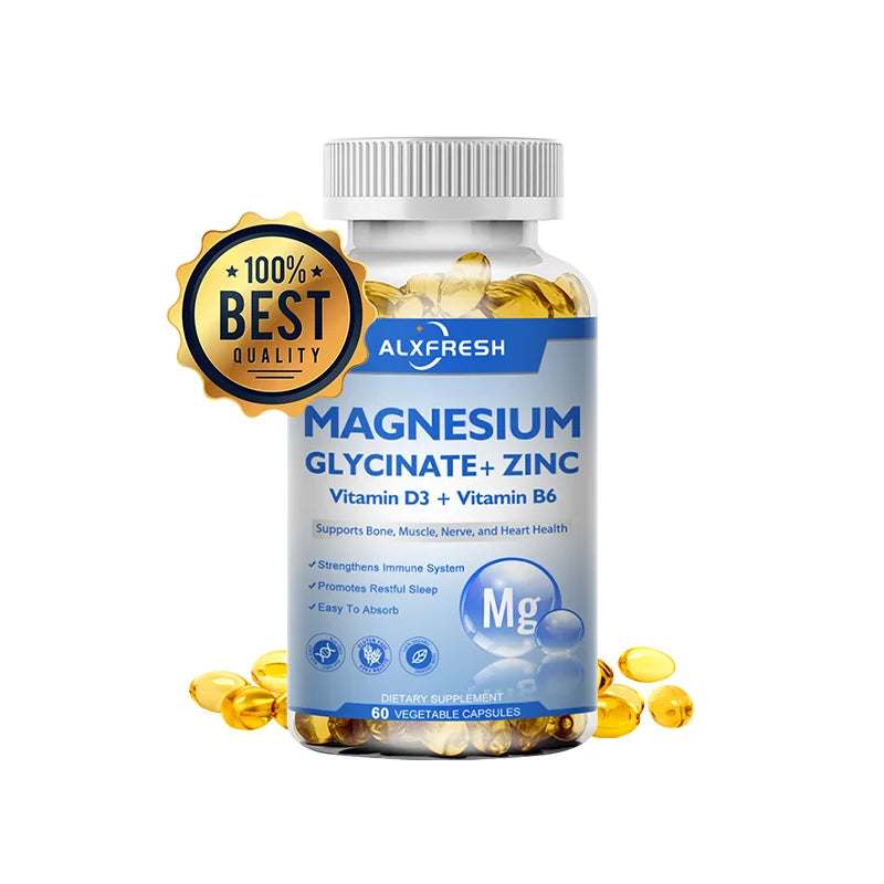 Magnesium+Zinc D3: Brain, Sleep & Focus Boost 500mg