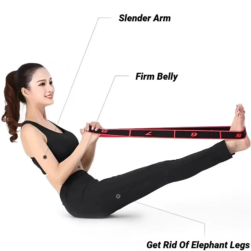 8 Section Yoga Stretching Resistance Bands