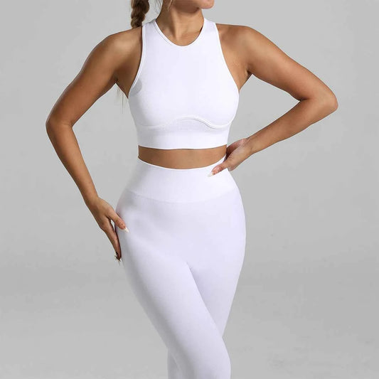 Seamless Ribbed High Waisted Yoga Set