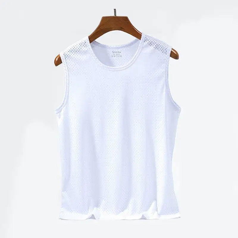 Men Ice Silk Tank Tops