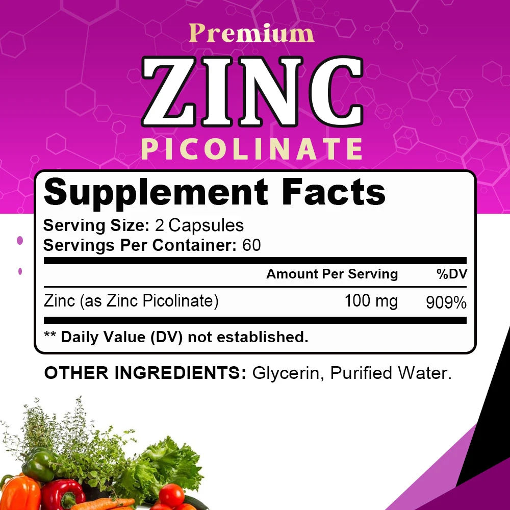 ZincBoost 100: Immune, Sleep & Energy Support Capsules