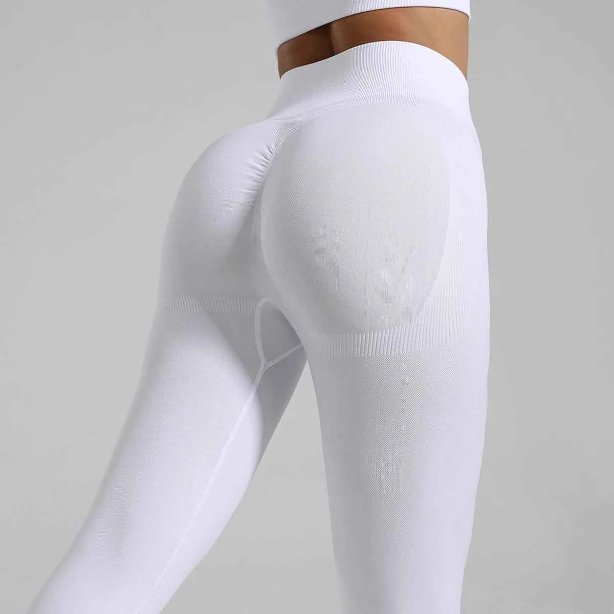 Seamless Ribbed High Waisted Yoga Set
